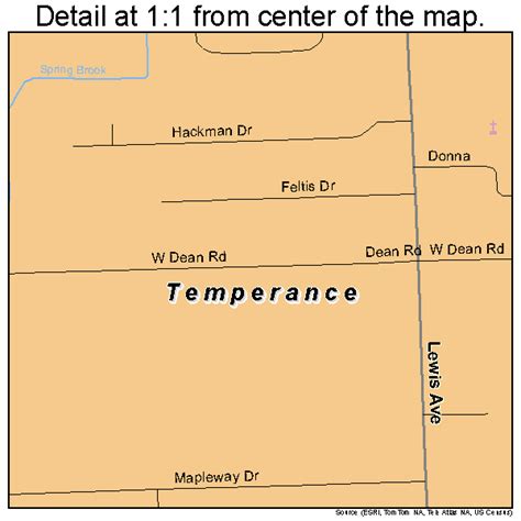 Temperance Michigan Street Map 2679240