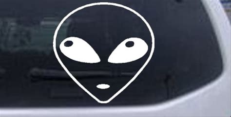 Alien Head Sci Fi Car Or Truck Window Decal Sticker