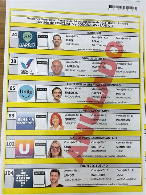 Elecciones En Santa Fe Presentaron Las Boletas Que Se Usar N En