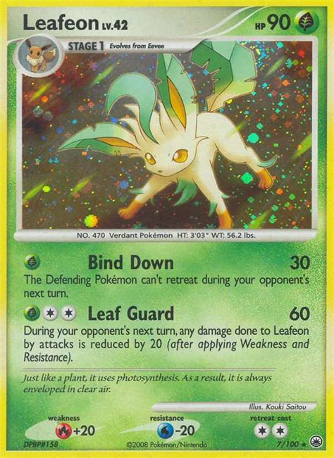 Leafeon 7 Majestic Dawn 2008 Pokemon Card