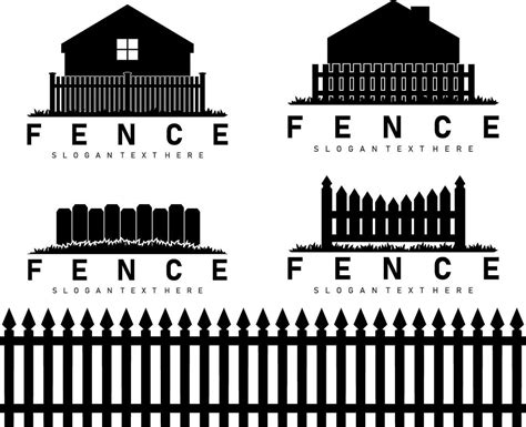 fence logo design vector art 38439200 Vector Art at Vecteezy