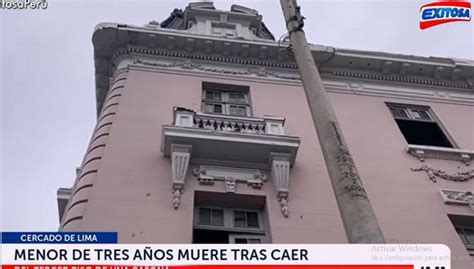 Centro de Lima niño de 3 años muere tras caer del tercer piso de