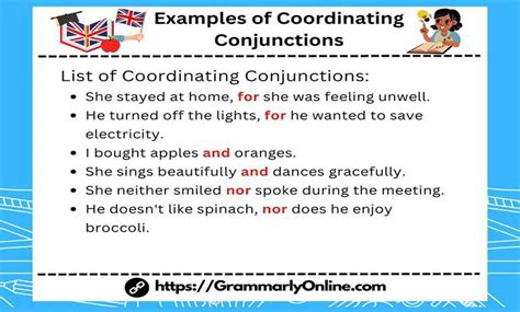 What Are 7 Coordinating Conjunctions List Examples