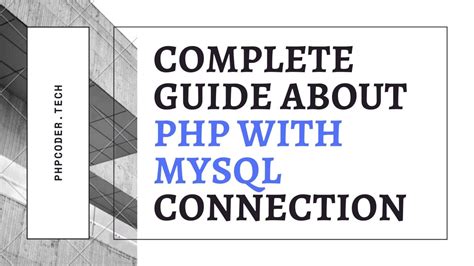 Complete Guide About Create PHP With MySQL Connection CODING TASKS