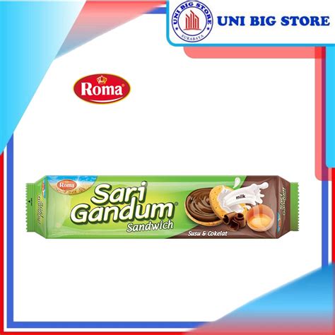 Jual Roma Sari Gandum Biskuit Susu Cokelat 108 Gr Coklat Sandwich