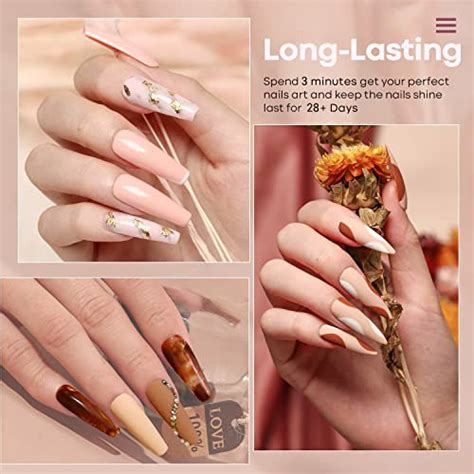 Modelones Gel Nail Polish Set 6 Colors Nude Gel Polish All Seasons Skin Tones Pink Neutral Brown
