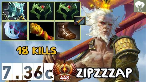 Monkey King Pos 2 18 Kills Zipzzzap 7 36c Immortal Dota 2 Pro