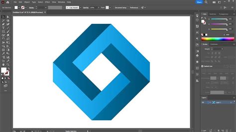 How to Create an Impossible Square in Adobe Illustrator | Impossible ...