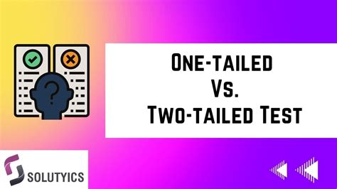 One Tailed Vs Two Tailed Test Learn Statistics With Solutyics YouTube