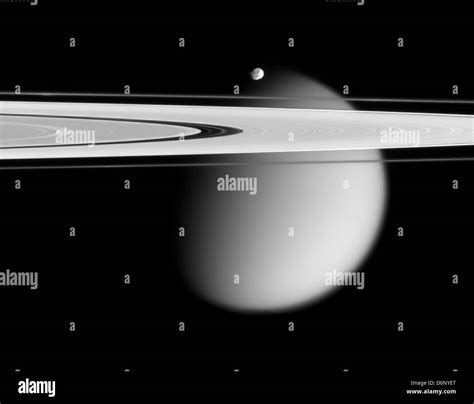 Moons and Rings of Saturn Stock Photo - Alamy