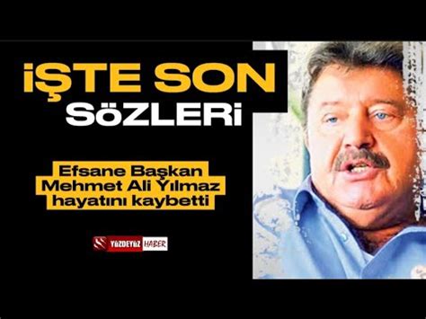 Te Efsane Ba Kan Mehmet Ali Y Lmaz N Son R Portaj Youtube