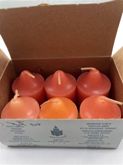 Partylite Mulled Cider Votives Nib 6 V0636 Candles Ebay