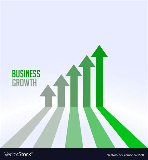 Business success and growth chart arrow concept Vector Image