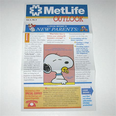 Snoopy Metlife 'New Parents' Newsletter - ShopCollectPeanuts.com