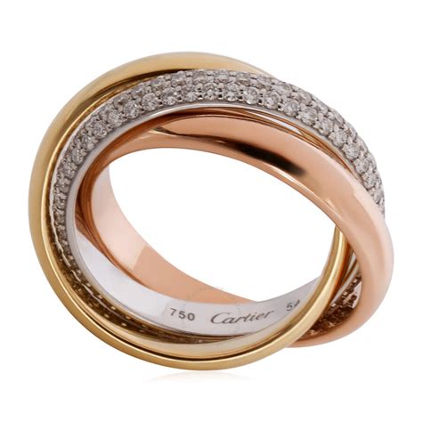 Mua Pre Owned Cartier Trinity Diamond Ring In K Tone Gold Ctw