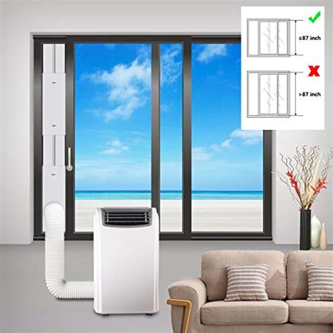 Gulrear Portable Air Conditioner Sliding Door Vent Kit Universal Balcony Sliding Door Seal