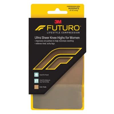 Futuro Ultra Sheer Knee Highs For Women Nude Large Target