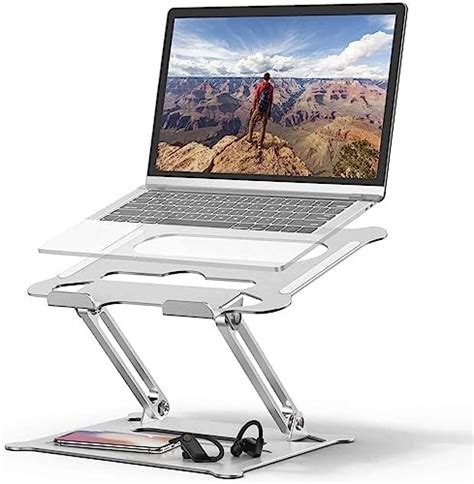 Tokmali Laptop Stand Portable Aluminum Laptop Riser Adjustable With