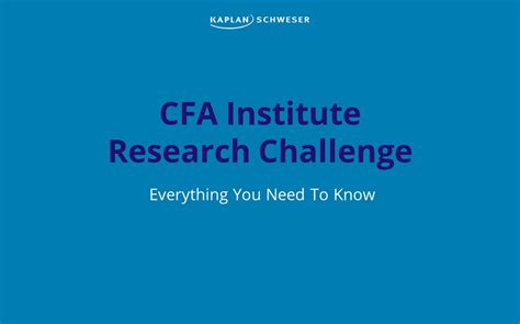 Cfa Institute Research Challenge Everything You Need To Know