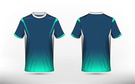 Shirt Template For Jersey Royalty Free Vector Image