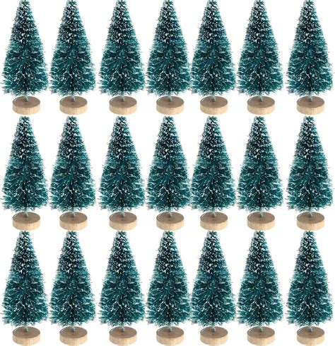 Nolitoy 10pcs Mini Christmas Trees Decor Artificial