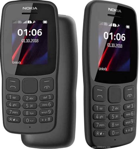 Nokia 106 All Carriers 4GB Dual Sim 2018 Dark Grey With LED Torch FM