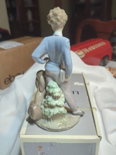 Vintage Lladro Sundays Child Boy Dog Porcelain Figurine 6023 With Box