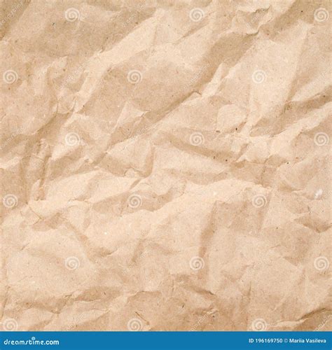 Texture Of Crumpled Brown Paper Old And Rough Background Paper Stock