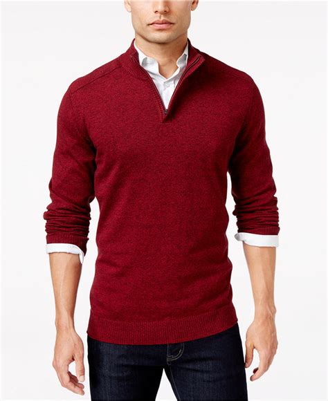 Alfani Mock Turtleneck Quarter Zip Sweater Only At Macys 70 Macy S