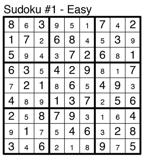 Sudoku With Answers Easy