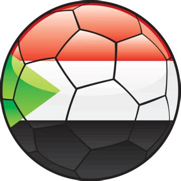 Sudan Flag On Soccer Ball Football Illustration Icon Vector Football