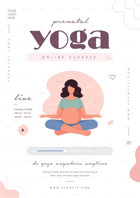 Prenatal Yoga Online Class Flyer Social Media Print Templates Graphicriver