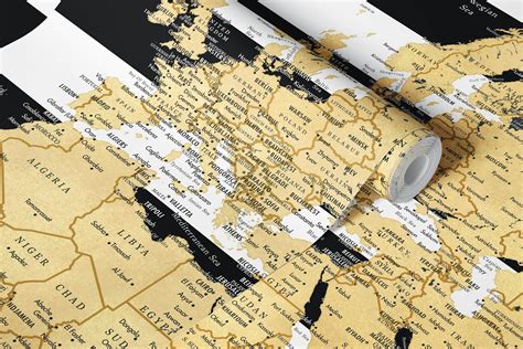 Detailed world map Harper wallpaper wallpaper | Happywall