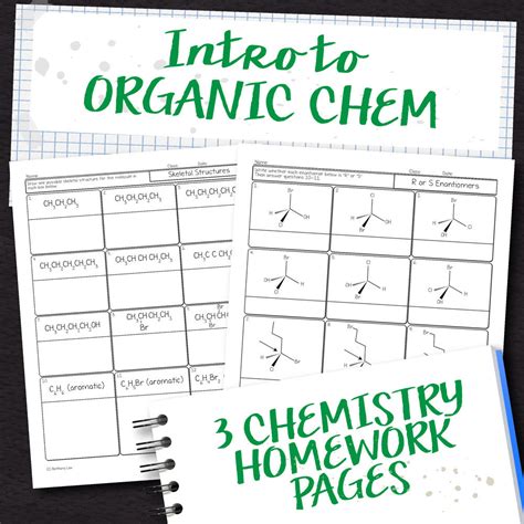 Chemistry Unit 17 Organic Chem Homework Pages Store Science And