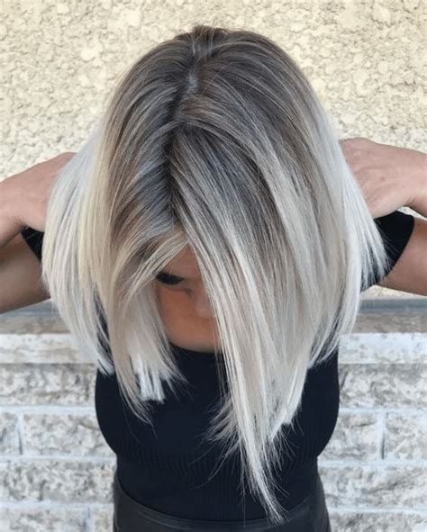 22 coupes au carré avec balayage ombre blond polaire