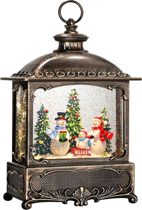 Amazon Priddop Snowman Snow Globe Christmas Snow Globe Lantern