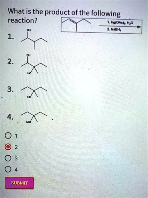 Solved What Is The Product Of The Following Reaction Haoach Ho Nabh