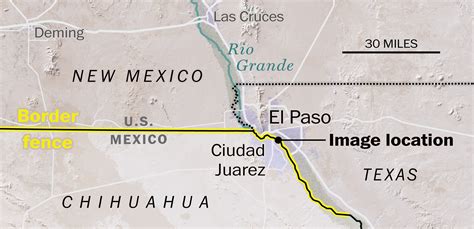 El Paso Border Wall Map