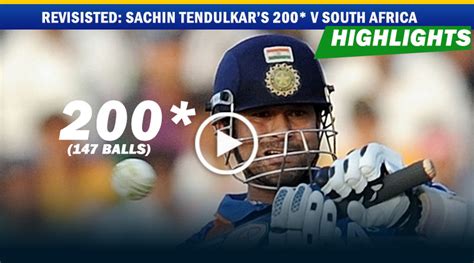 WATCH: Sachin Tendulkar 200* v South Africa highlights