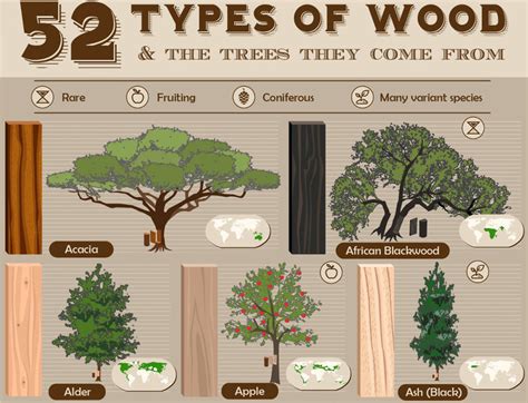 types  wood