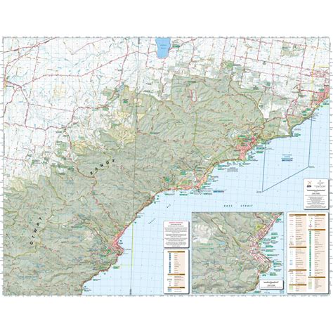 Otways East Surfcoast Victoria Topographic Map The Map Shop