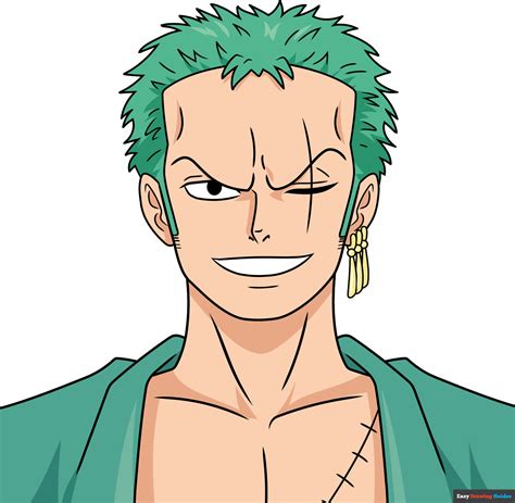 How To Draw Zoro From One Piece Really Easy Drawing Tutorial