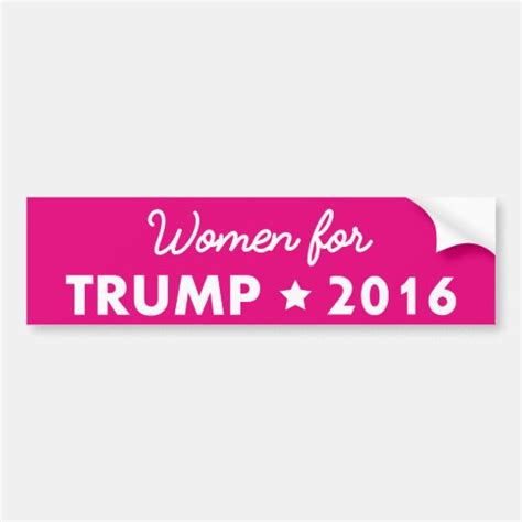 Women For Donald Trump Bumper Sticker Zazzle