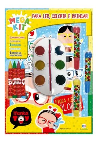 Mega Kit Livro Infantil Ler Colorir E Brincar Patrulha Canina Barbie Peppa Pig M Nica Hot