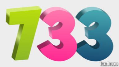 733 Text Effect and Logo Design Number