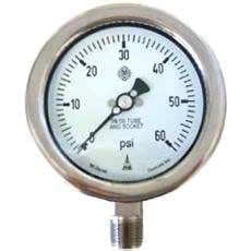 H Guru 4PSSSW2 Stainless Steel Pressure Gauge Range 16 Kg Cm2 Dial