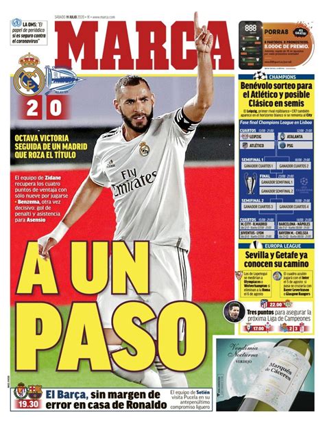 La Portada Del Diario Marca 11 07 2020