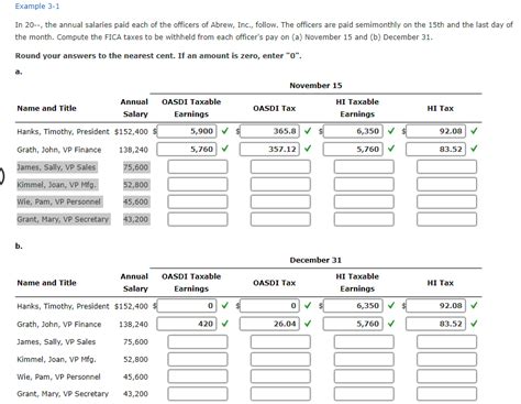 Solved Example In The Annual Salaries Paid Each Of Chegg