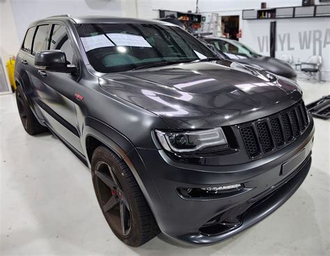 Jeep Grand Cherokee SRT8 Avery Black Rock Gray Satin Vinyl Wrapz