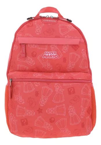 Mochila Escolar Grande Escolar Para Ni A Princesa Peach Super Mario